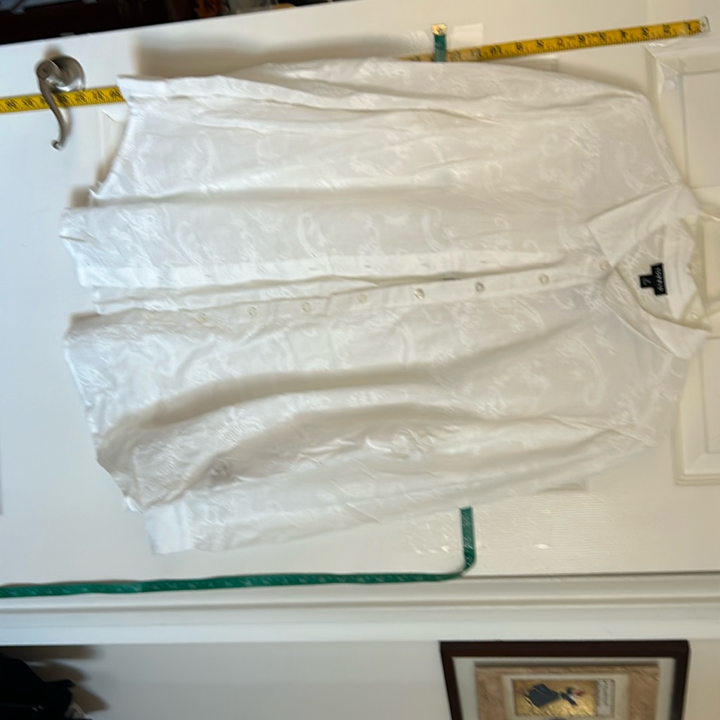 Torrid Embroidered Button Up Shirt. White Cotton. Size 2 (2x Or 18).